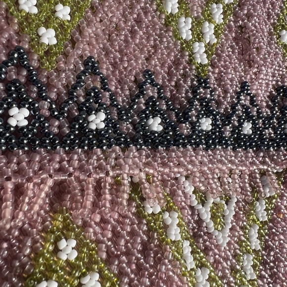 NWT FREE PEOPLE Pixie Dust Beaded Crossbody Bag Lavender Fabric Lining Small - Picture 4 of 16